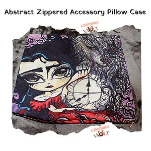 Abstract Anime Accent Pillow Case. See pics for Measurements.